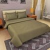 Looms of India Premium Cotton Blend Bedsheet Set - King Size, Coffee, 210 TC, Soft Sateen Weave