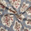 Looms of India Stylish and Comfortable, 100% Pima Cotton Fitted Bedsheet Set - Queen Size, Blue, 210 TC, Printed Design - Image 4